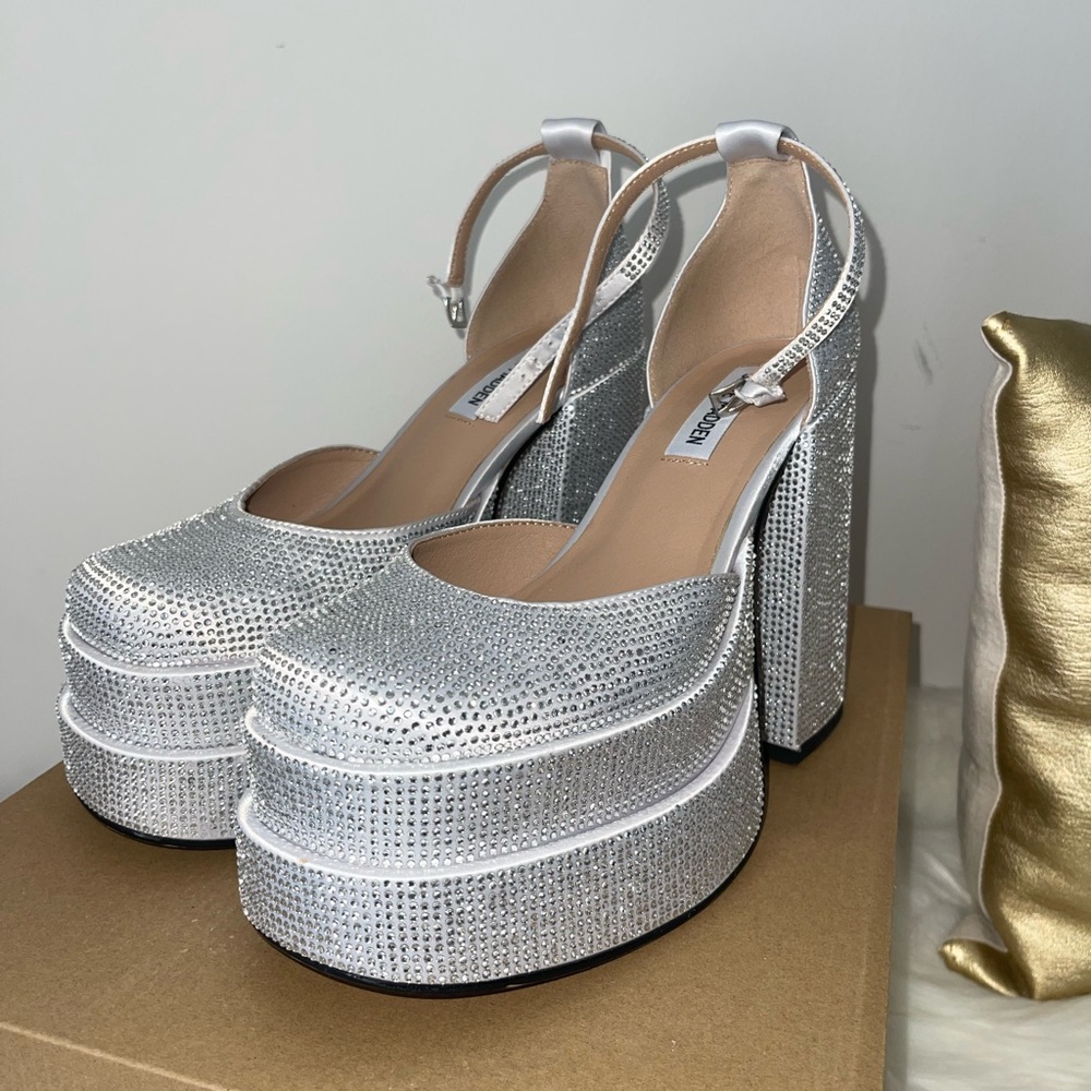 Steve Madden Charlize Rhinestone Platform Heels